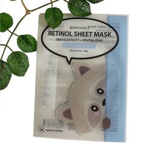 New $5ea OR 5/$18 New BONNYHILL Retinol Sheet Face Mask Skin Elasticity